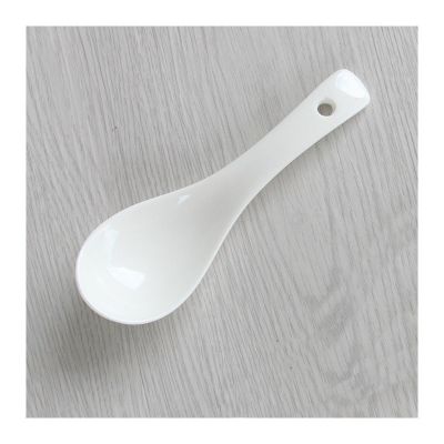 Pure White High Quality Ceramic Spoon Kitchen Restaurant Soup Spoon Household Ceramic Spoon