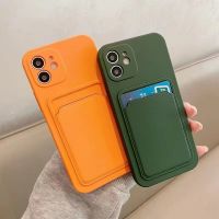 ?Readystock + Gratis Ongkir?เคสโทรศัพท์สีลูกกวาดกระเป๋าใส่บัตรสำหรับ iPhone 14 13 12 11 Pro Max XR XS Max 6 6S 7 8 Plus 13 Mini 14Pro SE ฝาครอบซองนุ่มกันกระแทก