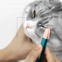 Silicone Kitten Eye Rub Handheld Cat Eye Wipe Rub Eyes Poo Brush Cleaning Reusable Buckle Design Pet Comb Tear Stain Soft Brush Brushes  Combs