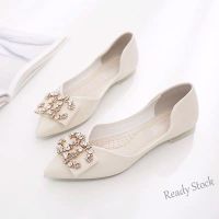 【Ready Stock】 ✴ C39 Ready stock Kasut Perempuan Fairy Flat Shoes Woman Pointed Toe Pump Peas Flats