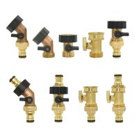 3/4 Brass Garden Tap Thread Quick Connector Valve 5/8 Garden Faucet Adapter Copper Metal Threaded Water Pipe Connector 1 Pcs