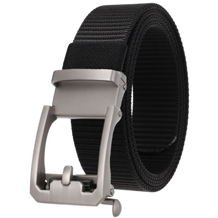 Men's Nylon Ratchet Belt, No Holes Full Adjustable Web Utility Belt For ...