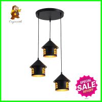 ไฟช่อ CST 6827-3BK โลหะ/สีดำ/สีส้ม 3หัวCLUSTER PENDANT CST 6827-3BK BLACK/ORANGE/3LIGHT **ของแท้100%**