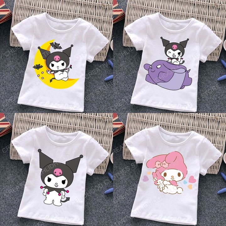 2023 Kuromi Children T-shirt Kawaii My Melody Rabbit T Shirt Anime ...