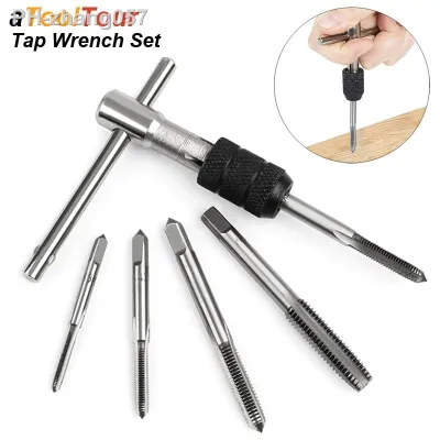 Portable T Tap Wrench Handle Machinist Repair Drill Bit Machine Screw Thread Metric Plug Reamer Manual Hand Tool M3 M4 M5 M6 M8