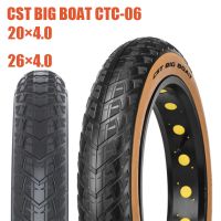 ยางรถยนต์ขนาดใหญ่ CST ยางรถจักรยานไฟฟ้าสำหรับจักรยาน26X4.0 20X4.0 CST CTC-06เสื้อครอบครัวสีน้ำตาลเข้ม CST