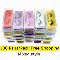 Wholesale Eyelashes 203050100 Pairs Mink Eyelashes Natural False Eyelashes Hand Made Makeup Dramatic Long 3d Mink Lashes Bulk