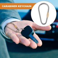 6PCS Mini Titanium Locking Carabiner,Small Lightweight Sturdy D-Ring Keychain Clip for Indoor Outdoor Backpack Climbing