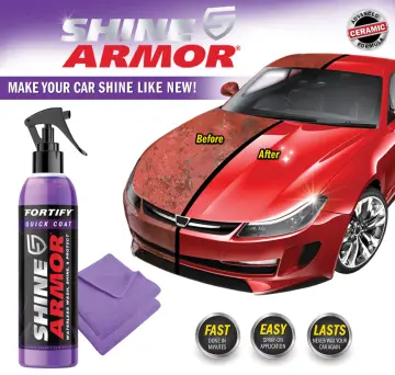  SHINE ARMOR Ceramic Coating Top Coat for Cars Fortify Quick Coat  Car Wax Polish Spray Waterless Wash & Wax Hydrophobic Top Coat Polish &  Polymer Paint Sealant Detail Protection 16 Fl