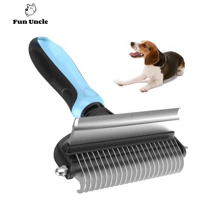Undercoat rake for Dogs 2 in 1 Pet Comb amp; deShedding Hair Grooming Brush Tool Clear mat and tangles Reduces Shedding by 95 …
