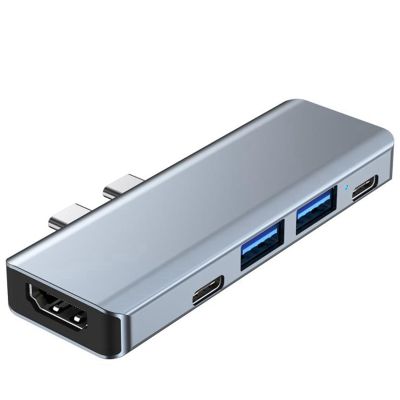 USB Type C Hub to -Compatible MST 4K USB C HUB Docking Station, Suitable for Macbook Pro Air Apple Computer Adapter