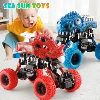 SEA&SUN Kids Triceratops Tyrannosaurus dinosaur Truck Inertia SUV Friction Power Vehicles Baby Boys Super Blaze Car Children Gift Toy