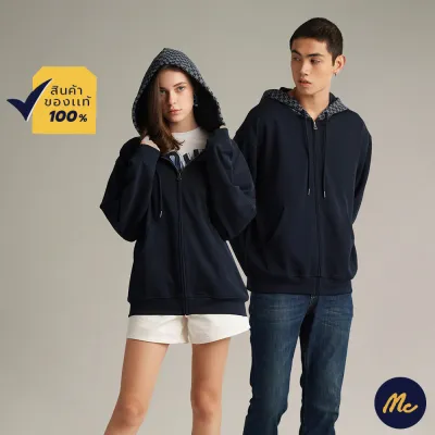 Mc Jeans เสื้อกันหนาว ฮู้ดดี้ Unisex สีกรมท่า MJHP181