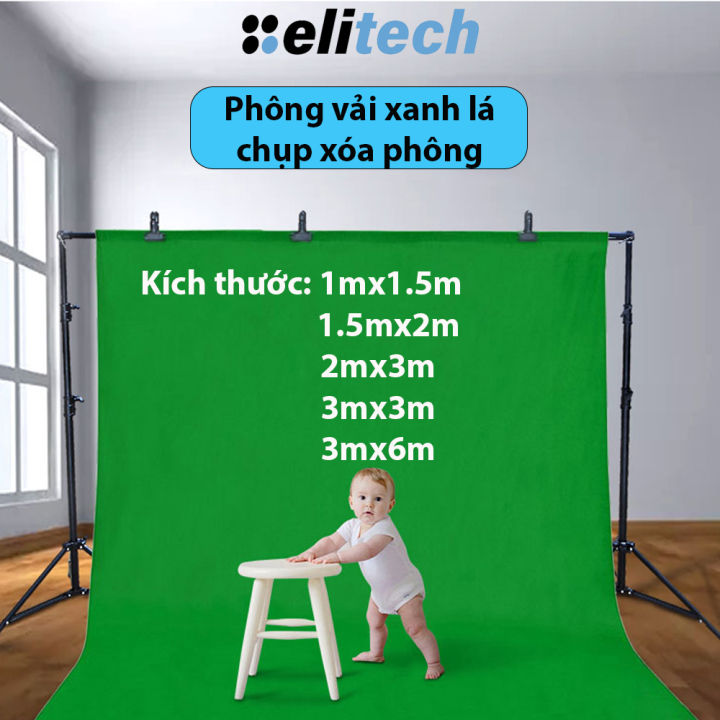 Phông nền chụp ảnh vải trơn màu xanh lá cây kích thước 2mx3m ...