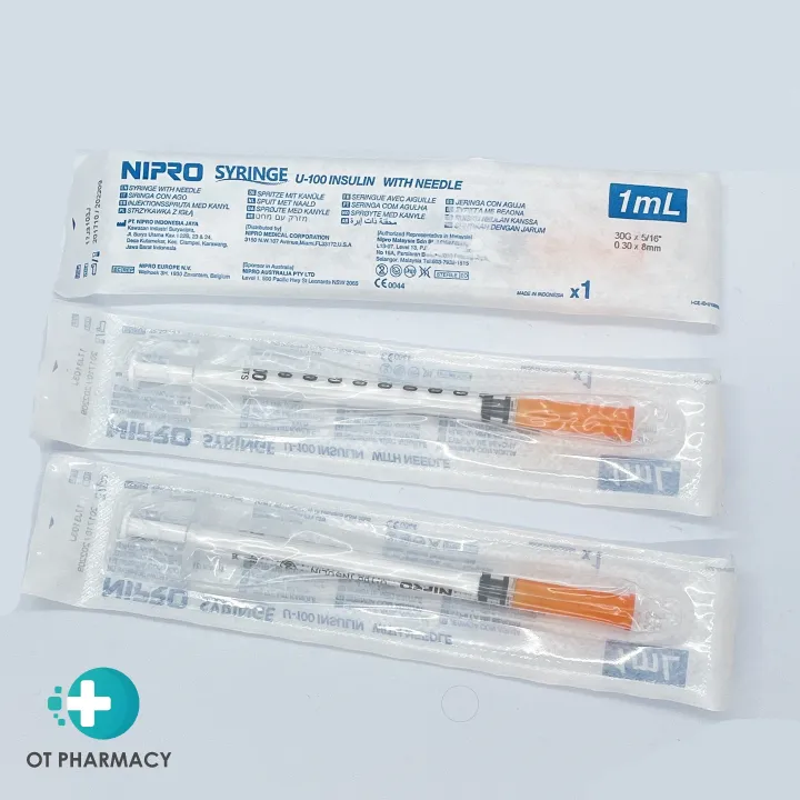 Nipro Syringe U100 Insulin With 30G Needle (1ml) 1's Lazada