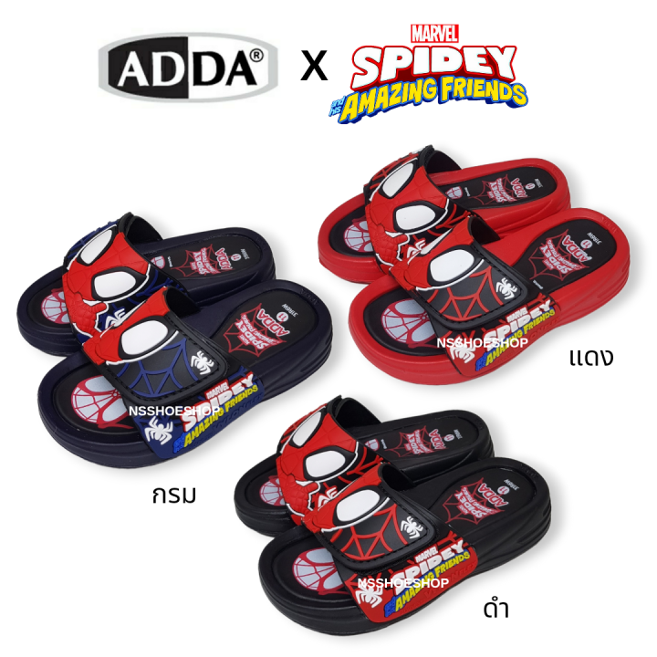 adda-31r6w-สไปเดอร์แมน-spider-man-รองเท้าแตะเด็กแบบสวม