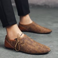 HOT★ฤดูร้อนผู้ชายรองเท้าสบายๆ Breathable นุ่ม Mens Loafers รองเท้าหนังรองเท้าแฟชั่น Slip-On รองเท้า Zapatillas Hombre