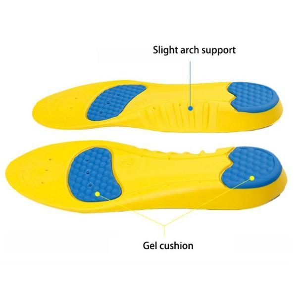 แผ่นรองเท้ากันกระแทก-เมมโมรีโฟม-แผ่นรองเพื่อสุขภาพเท้า-absorption-super-soft-insoles-สีเทาเหลือง