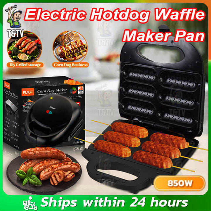 Hot dog machine Home Electric Waffle Maker Hotdog Maker Pan Easy Clean