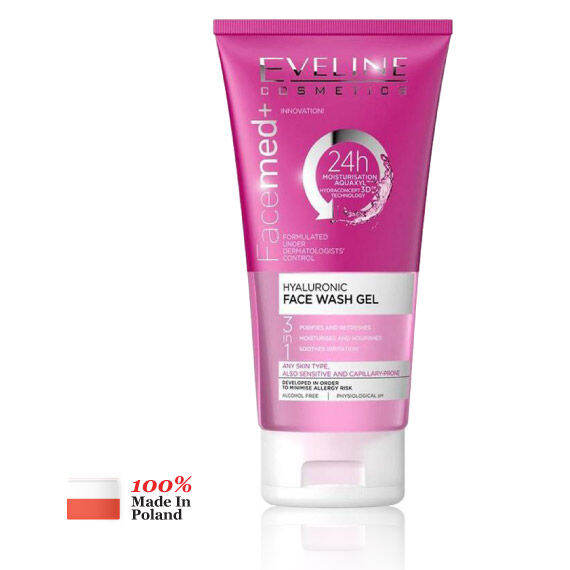 Eveline Facemed + Hyaluronic Moisturising Face Wash Gel150ML Lazada