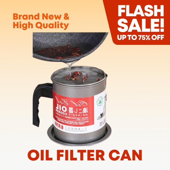 Best Promo Original COD New 1.4L Oil Can Stainless Steel Filter Screen
