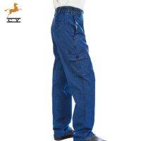 Summer thin multi-pocket denim overalls mens wear-resistant pure cotton welder loose straight labor protection overalls pants