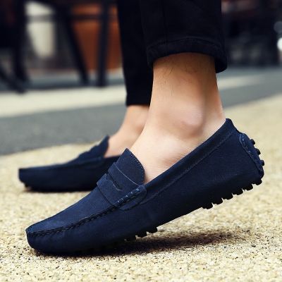 Men High Quality Leather Loafers Men Casual Shoes Moccasins Slip On Mens Flats Fashion Men Shoes Male Driving Shoes Size 38-49