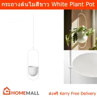 กระถางต้นไม้แขวน modern วินเทจ ร่วมสมัย กระถางต้นไม้ กระถางสวยๆ สีขาว (1ใบ) Hanging Plant Pot Stands Flower Pot Hanger Garden Pots White Color (1unit)