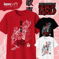 [S-5XL]เสื้อยืด พิมพ์ลาย One PIECE FILM RED UTA Poter | ไม่ใช่ทางการ | เสื้อเชิ้ต One Piece | ผ้าฝ้ายพรีเมี่ยมยุค 30 - เ