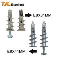 10/15/20Pcs โลหะผสมสังกะสี Plasterboard Drywall Anchor Hollow Wall Self-เจาะปลั๊กผนังพร้อมสกรูแตะ Drywall Bolt-omvzqf176