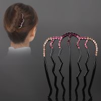 Rhinestone Hair Comb Hairpins Crystal Women Hair Clip Maker Bun For Girls Fashion Ponytail Holder Hair Accessories Headdress