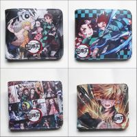 Anime Demon Slayer: Kimetsu no Yaiba Wallet Kamado Tanjirou Nezuko Cartoon Short Wallet With Coin Purse