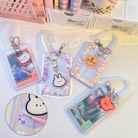 Cute 3 inch Transparent Photocard Acrylic Photo Protector Idol Photo Sleeves Card Holder Photo Frame With Keychain Stationery