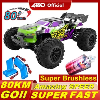 Lamontuo 4X4ทางวิบากรถ RC 4WD,50หรือ80กม./ชม. รีโมทคอนโทรลไร้แปรงความเร็วสูงรถบิ๊กฟุตดริฟท์สำหรับเด็กผู้ชาย