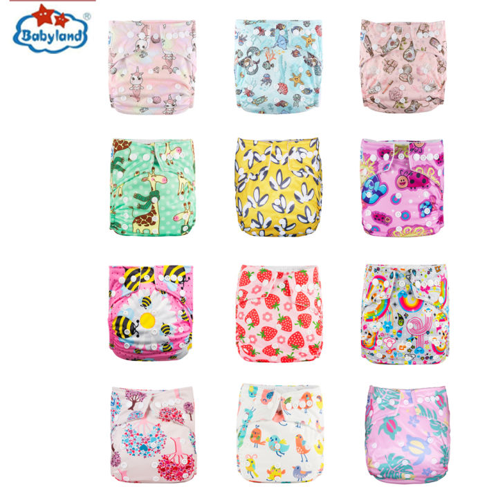 babyland-baby-diaper-12pcslot-reusable-washable-cloth-diaper-cover-adjustable-eco-friendly-nappy-3-15kg-baby-diaper-shells