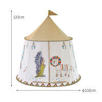 YARD Kid Teepee เต็นท์บ้าน123*116ซม. ปราสาทเจ้าหญิงแบบพกพาปัจจุบันสำหรับเด็กเด็กเล่นเต็นท์ของเล่นวันเกิดคริสต์มาส Gift