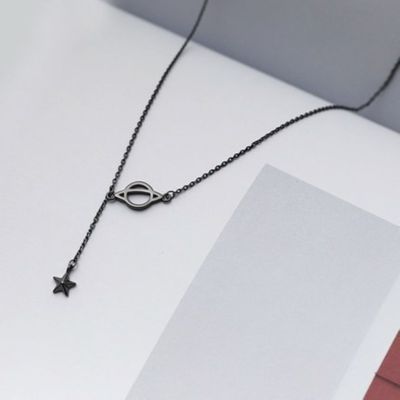 [COD] indifference ball simple trendy net red collarbone star girlfriends chain ins Korean style female student necklace