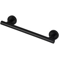 Towel Bar, Matte Black Single Towel Racks for Bathroom Kitchen Hand Towel Holder Dish Cloths Hanger Black