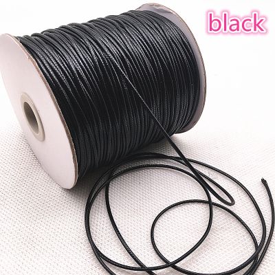 NEW 10 Meters 1mm 1.5mm Waxed Cotton Cord Waxed Thread Cord String Strap Necklace Rope Bead DIY Jewelry Making for celet