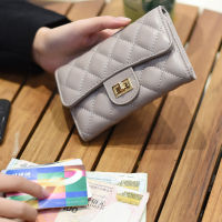 Okaqi S Clutch Classic Long Check Sheepskin S Wallet