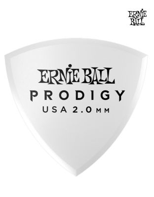 Ernie Ball  Prodigy Shield 2.0 มม. ปิ๊กกีตาร์ไฟฟ้า หนาทนพิเศษ วัสดุ Delrin  (สีขาว) ** Made in USA ** (Model#: P09337)