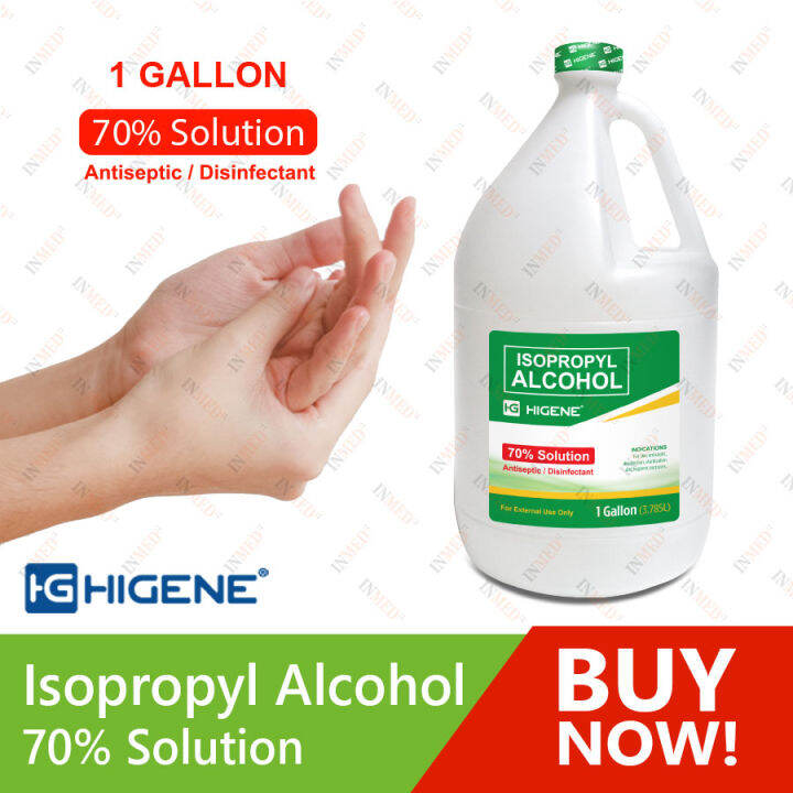 Higene 70 Isopropyl Alcohol Antiseptic And Disinfectant 1 Gallon Lazada Ph 3704