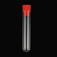 【CW】۞♧  10 Pcs 12x60mm Lab Transparent Plastic Test Tube Round Bottom Vial with Cap Office School Laboratory Experiment Supplies