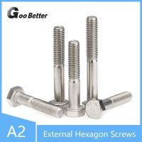 1Pcs M10 M12 External Hexagon Head Screws Bolts A2 304 Stainless Steel External Hexagon Partial Thread Bolts