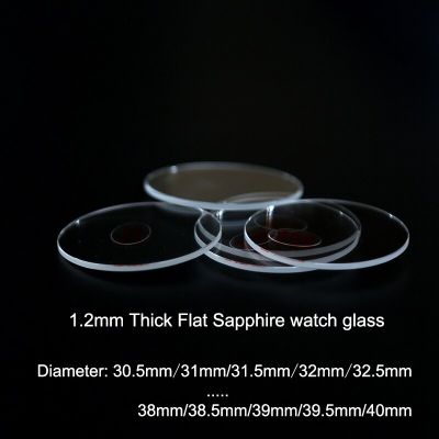1.2Mm Anti Scratch Smooth Flat Sapphire Watch Glass For Watch Maker  30-40Mm Transparent Crystal Sapphire Glass Repalacement