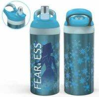 Zak! ขวดน้ำ สแตนเลส ขวดน้ำเอลซ่า ? Frozen 2 Elsa Fearless 19.5oz Stainless Steel Water Bottle Teal ขนาด 577ml.