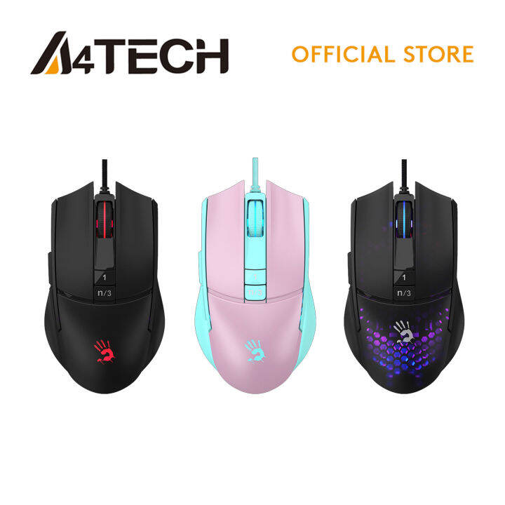 A4Tech Bloody L65 Max 12,000 CPI RGB 8000 FPS Braided Cable Lightweight ...