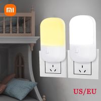 XIAOMI LED Night Light EU/US Plug-in Switch Lamp Nightlight Energy Saving Bedside Lamp For Children Bedroom Hallway Stairs Decor Night Lights