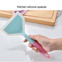 Cooking Spatula Transparent Two‑color Silicone Wide Mouth Frying Spatula Pancakes Fried Shovel for Home Kitchen