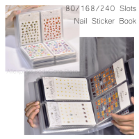 【cw】Nail Stickers Storage Book Large Capacity Exhibition Photo Album Card Package Button Type Manicure Stickers Showing Notebookshot